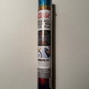 Siser Holographic HTV, Mega Roll, 11.8 in. x 60 in. Rainbow color